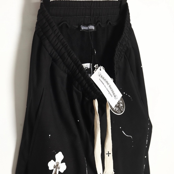 Chrome Hearts Ink-Splashed Shorts Black - Picture 6 of 9